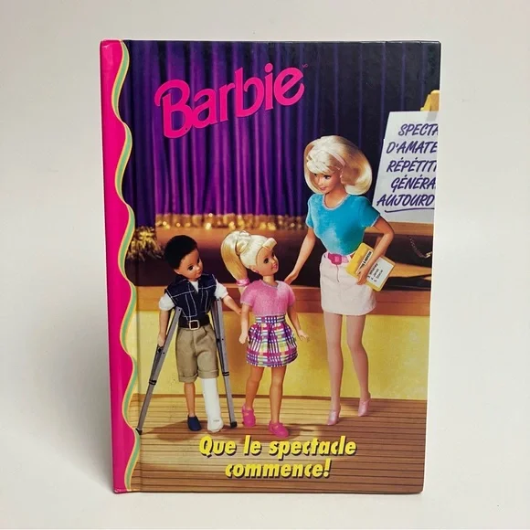 90s Vintage Barbie French Childrens Book Livre français Spectacle 1999 Mattel - Picture 1 of 9